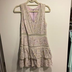 Alice & Olivia pastel purple eyelet dress!